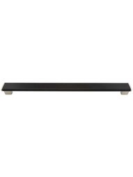 Tenor Cabinet Pull - 15 1/4 inch in Espresso Brown/Satin Nickel.